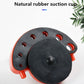 Rubber suction cup base with circular metal plate, hole pattern, and orange supports