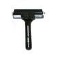Black handheld printing roller tool with rubber roller and two-lug front support