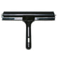 Black handheld rubber ink roller tool with long roller bar and metal frame