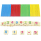 Montessori colored counting rods with number blocks from 3 to 9