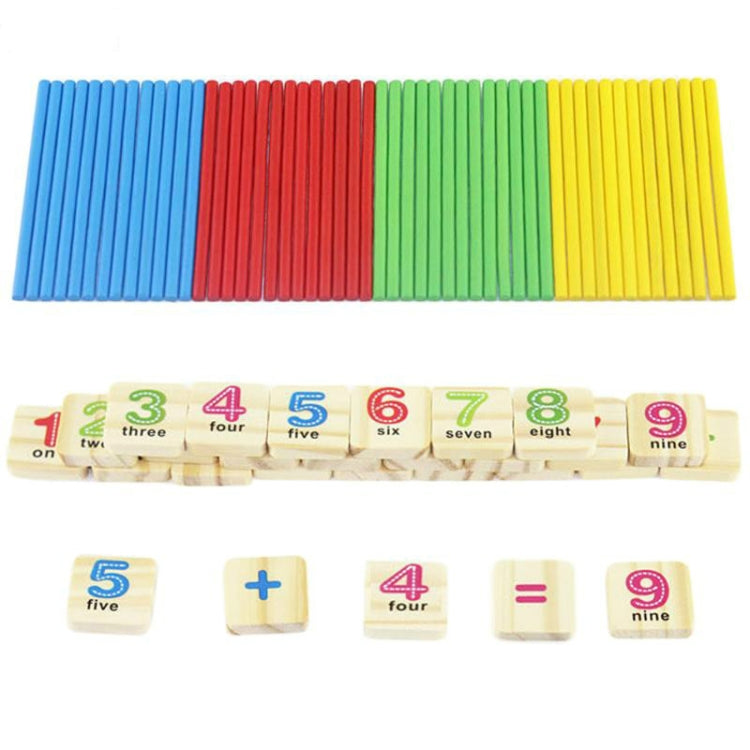 Montessori colored counting rods with number blocks from 3 to 9