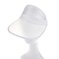 Adult transparent PVC sun visor cap with clear shield and white brim