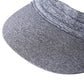 Gray heather visor cap with stitched seam detail and curved brim edge