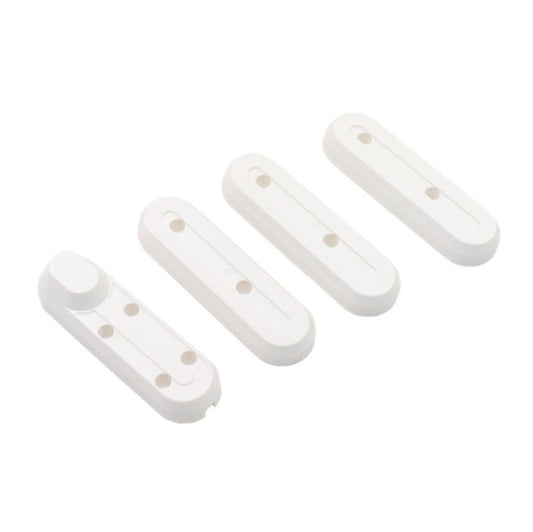 Set of light plastic wheel protection blocks with screw holes, 4-piece