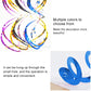 Multicolor spiral hanging PVC ornaments set of 5, shiny curled decorations