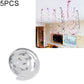 Silver spiral hanging PVC ornaments set of 5, round coil hanging decorations