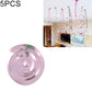 Rose gold spiral hanging PVC ornaments set of 5, shiny curled ribbon coils