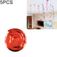 Red spiral hanging PVC ornaments set of 5, round shiny coil decorations