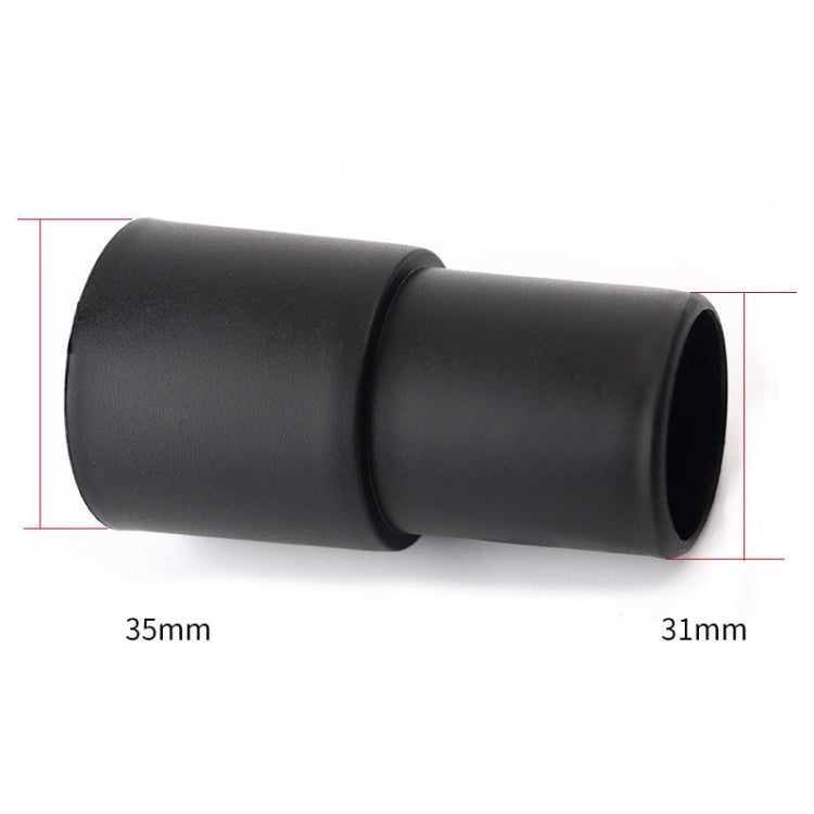 Vacuum cleaner adapter sleeve, black; 35mm and 31mm ends
