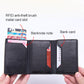 RFID card wallet, black faux leather interior with multiple card and note slots