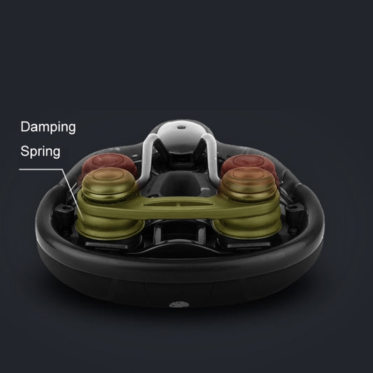 Bicycle seat base with internal spring and damping components visible from underside