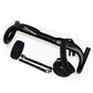 Black road bike handlebar tape kit with rolls and cut strips for handlebar wrapping