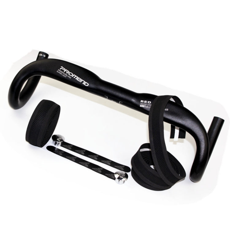 Black road bike handlebar tape kit with rolls and cut strips for handlebar wrapping