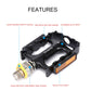 Black bike pedal with orange reflector and PD-M55Q marking, silver quick-release axle