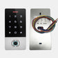 Fingerprint keypad access control front and back view with wiring harness terminal