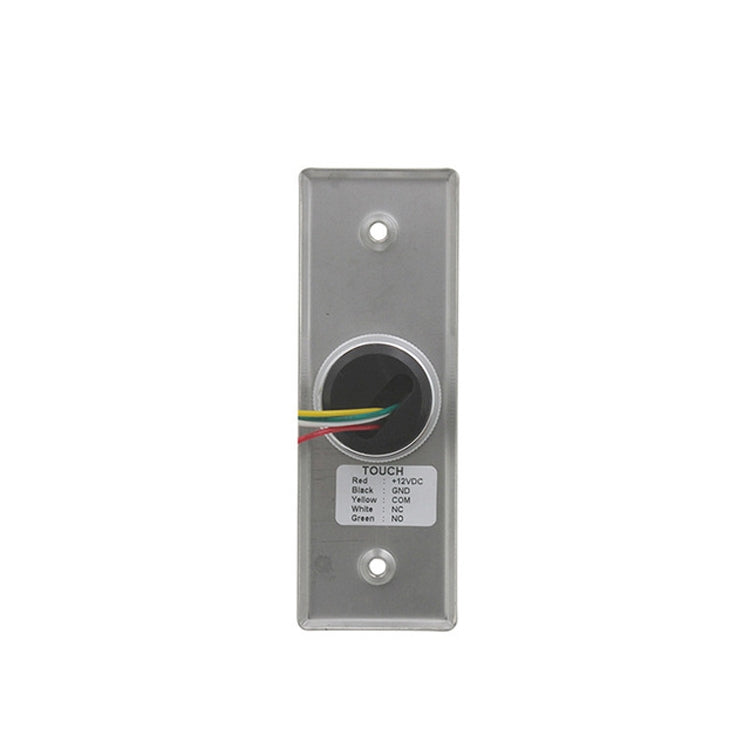 IR exit sensor switch rear view with wiring terminals and control label on metal plate