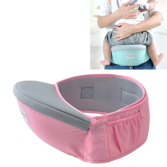Mint green waist belt baby carrier with seat pad and adjustable straps for sitting support