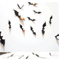 Black bat wall stickers, scattered bat decals for layered wall placement