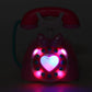Glowing heart light musical pink retro telephone toy with teal numbered button ring
