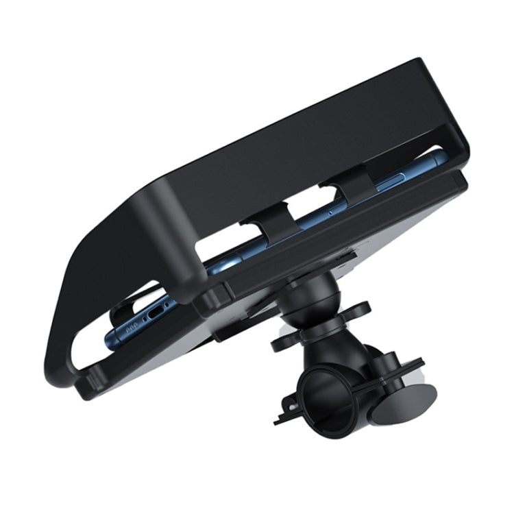 Universal car phone navigation bracket with sun visor style mount, black
