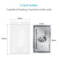 Clear vertical double-sided ID badge card holder sized for standard credit cards, 2-card capacity