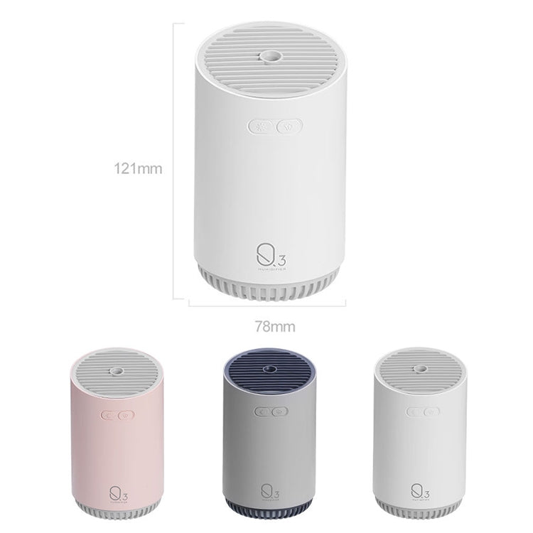 Mini humidifier in multiple colors, top vent and control icons on compact cylinder body.