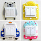 Decorative double switch cover sticker set: panda, lemon, car, and ice cream designs