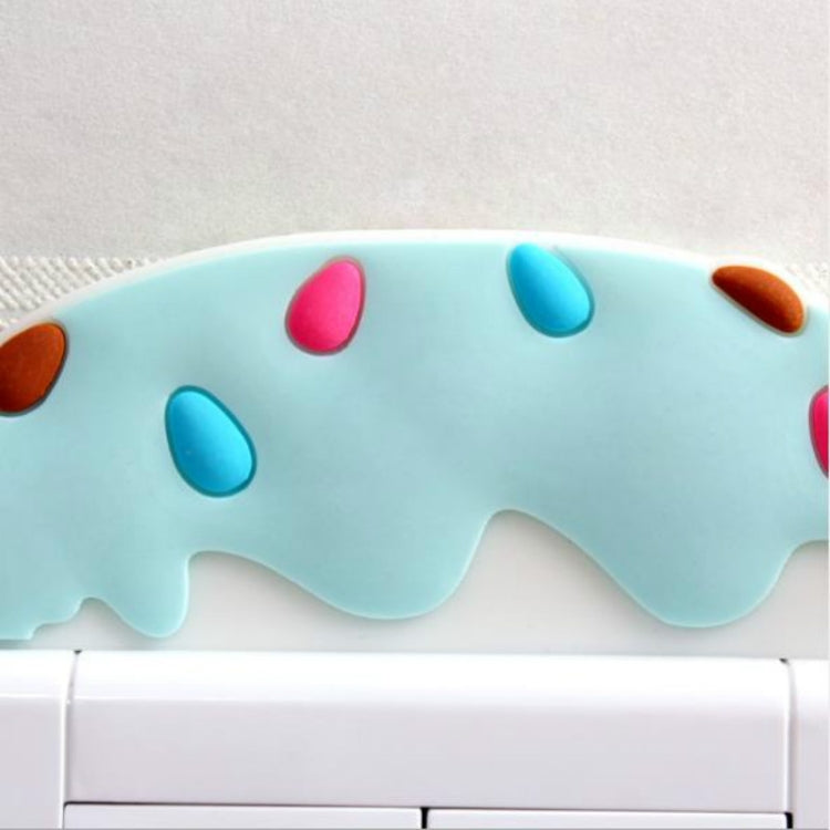 Ice cream-themed decorative double switch cover sticker with colorful drop details