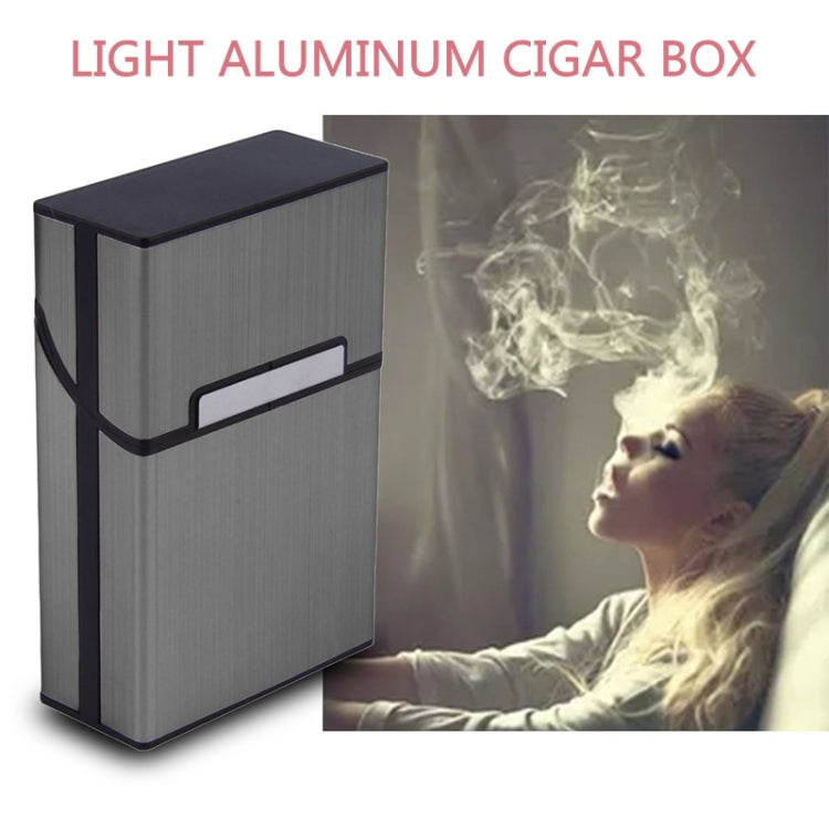 Gray aluminum cigar box shown with smoke effect for airflow closure concept