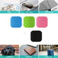 Multiple square Bluetooth anti-lost trackers in blue, green, pink, black for uses.