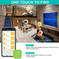 Square Bluetooth anti-lost tracker with app and one-touch find guidance in home scene.