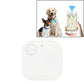 White mini square Bluetooth key finder alarm tracker with round button.