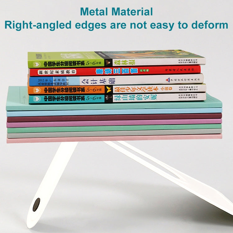 Multicolor metal bookend set with U-shaped frames for desktop support