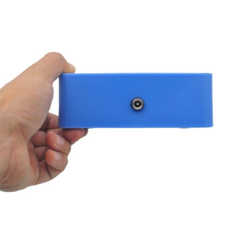 Blue magnetic stirrer side with round power input port