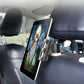 Car seat tablet holder with tablet mounted on a side bracket