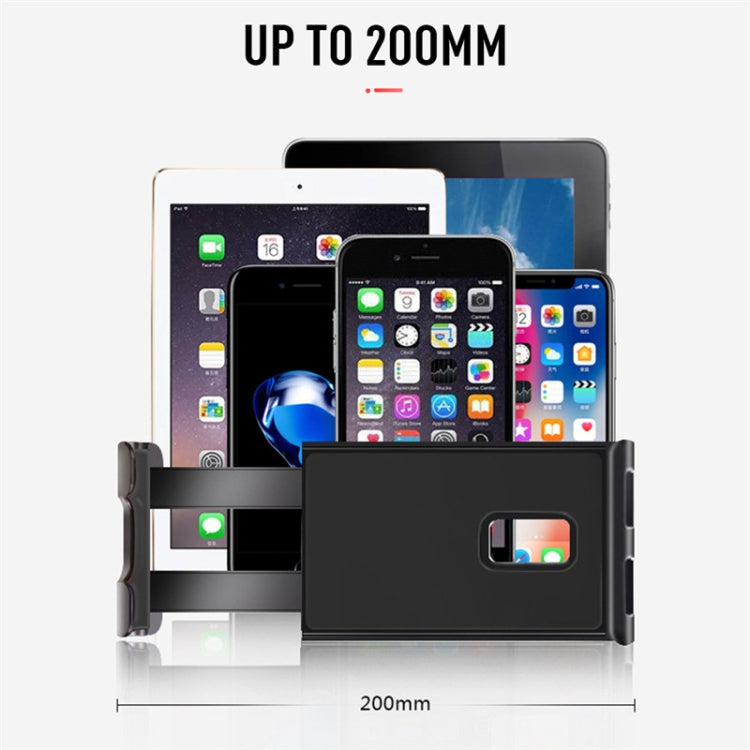 Universal tablet holder with bracket size scale for different devices
