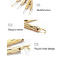 Ear spoon tool set showing compact design with ring loops and pointed tips
