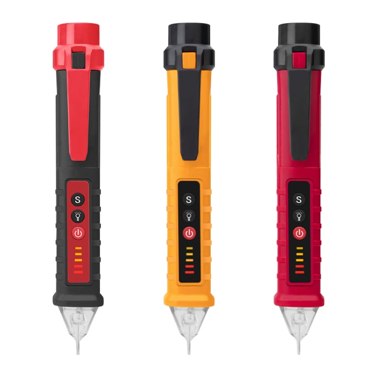 Non-contact smart electric pen set: red, yellow, and red versions with clear probe tips