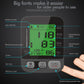 Upper arm blood pressure monitor with LCD readout and SET/MEM/START/STOP buttons
