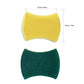 Curved yellow and green scouring sponge eraser pads, double-sided for kitchen cleaning