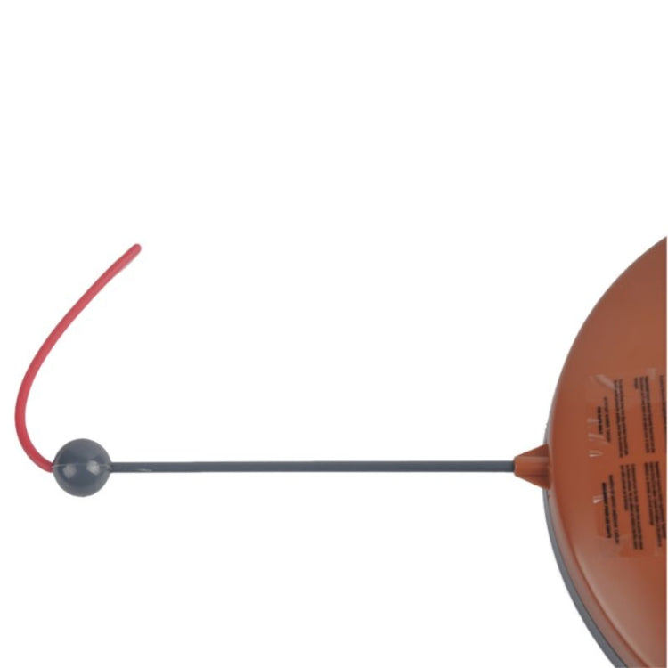 Red wand with gray tip and long handle for electric cat toy