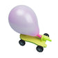 Balloon recoil car kit with lilac balloon and lime green launcher, black wheels