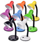 Set of colorful LED desk lamps with flexible necks and conical shades