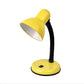 Yellow LED desk lamp with push-button switch and flexible gooseneck