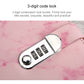 A5 pink marble notebook with 3-digit code lock buckle on cover