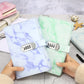 Set of A5 password lock notebooks with marble covers (blue and green)