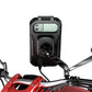 Open waterproof phone box holder with hinge stand and handlebar clamp mount