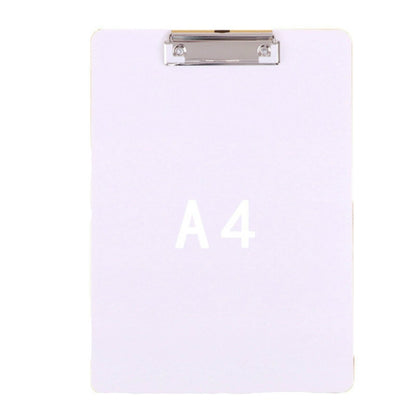 A4 white clipboard folder with metal clip and centered A4 label.