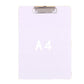 A4 white clipboard folder with metal clip and centered A4 label.