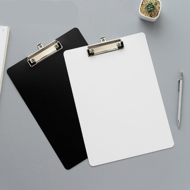 Pair of A4 clipboards with black and white boards and metal binder clips.